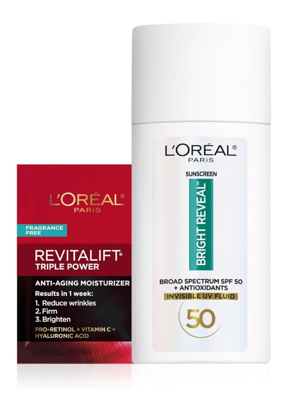 L'Oreal Paris Bright Reveal Broad Spectrum Daily SPF 50 UV Lotion + Sample